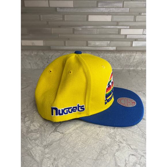 NWOT Denver Nuggets Retro Logo Mitchell & Ness NBA Snapback Hat - Picture 6 of 9